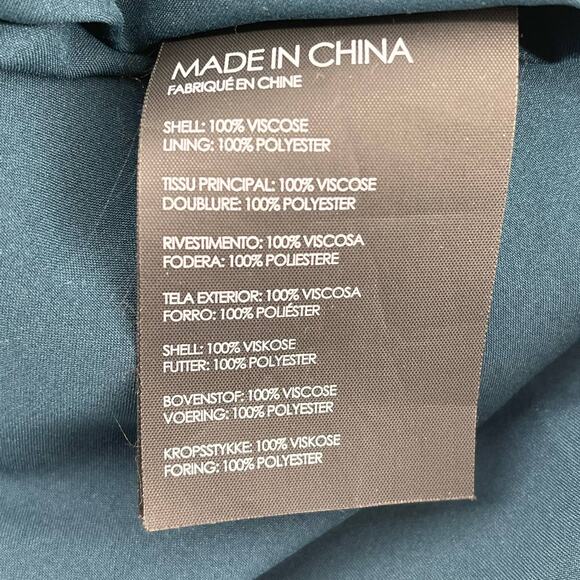 Club Monaco Blue Teal Square Neck Archmand Mini Dot Shift Dress Womens Size 6 - Picture 7 of 7